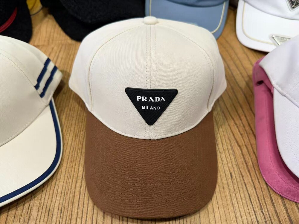 Prada Two Tone Baseball Cap White